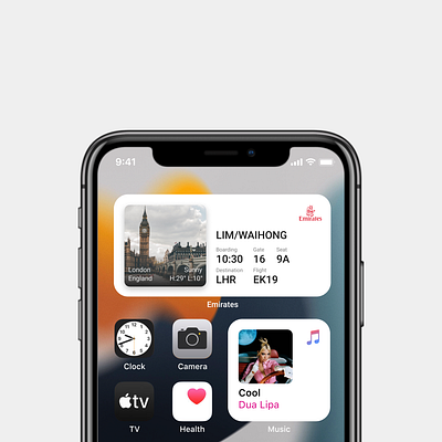 Emirates widget concept (1) | Light aviation emirates figma flight ios malaysian ui widgets