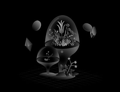 Future Illustration Plants