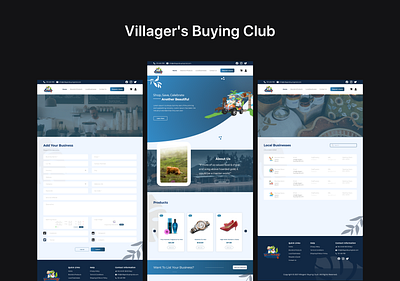 Villagers Buying Club - Ecommerce Concept app branding design ecommerce icon landing page ui ui ux uiux ux web web ui web ux website