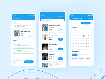 Water Delivery App app design ui uiuxdesign uxdesign