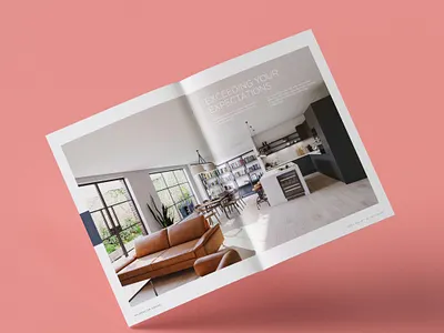 Real Estate Brochure Design brochure cgi clean design minimal property typography white