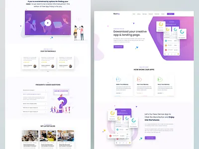 App Landing page app app landing app website color design illustration landing landing page minimal u ui ux web design website