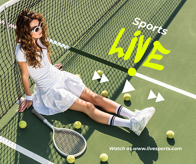 Sports Live graphic design sport sports sports design sports live sports logo sports photography sports wear tennis tennis player