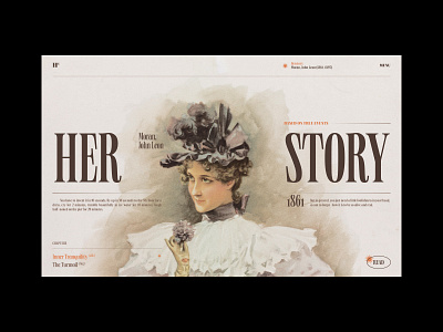 Herstory – a Historical Storytelling Web Concept aesthetics art direction creative creative direction design designer digital design inspiration interface layout minimal storytelling typography ui user interface ux visual art visual design visual identity web design