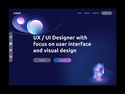 Portfolio Design Hero page design figma heropage landingpage portfolio ui