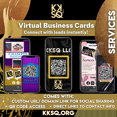 Virtual Business Cards branding business card design graphic design illustration logo qr