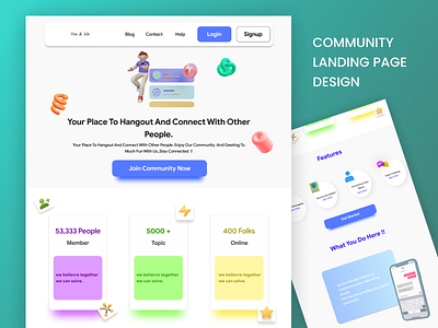 COMMUNITY PAGE LANDING PAGE DESIGN appui branding communitypage design designer figma figmadesign graphic design landingpage