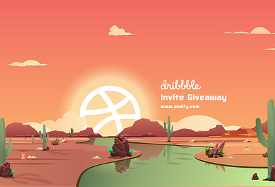 Dribbble Invites Giveaway creative giveaway graphic design illustration invite