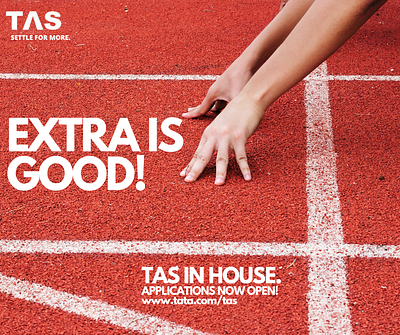 Social media campaigns for TAS In-house program #Extraisgood branding copywriting design