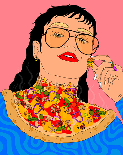 Pizza Couture adobe colorful editorial editorial illustration fall fallillustration fashion fashionillustration illustration illustrator outfit pizza popart seasonalillustration styleillustration