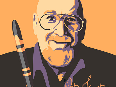 Pete Fountain, project famous Artist, Writers, Singers. branding character clarinet design face graphic graphic design illustration jazz logo musician portrait poster ui vector
