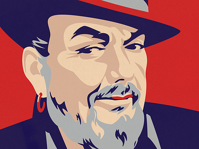 Dr.John, project famous Artist, Writers, Singers. branding celebrity character design face graphic graphic design hat illustration jazz logo musician portrait poster ui vector