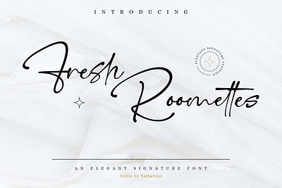 Fresh Roomettes - Signature Font branding design fonts handlettering logo typeface typography