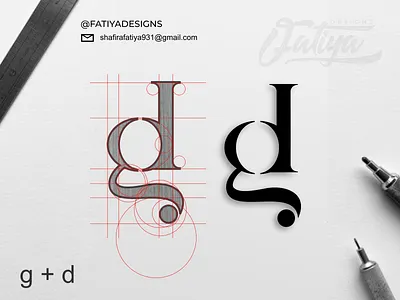 gd Monogram logo agency awesomelogo branding design icon lettermark logo monogram logo simple vector