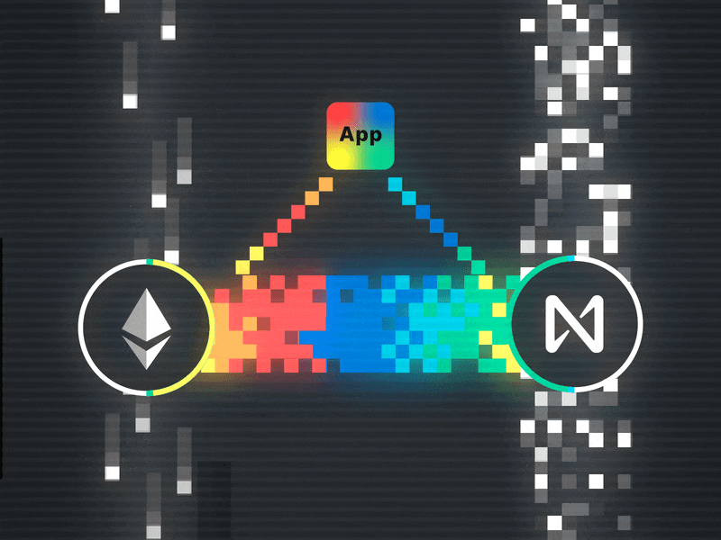 Rainbow Bridge 2d animation 8bit animation bridge cryptocurrency eth ethereum gif graphic design illustration motion graphics near pixel pixelart rainbow retro