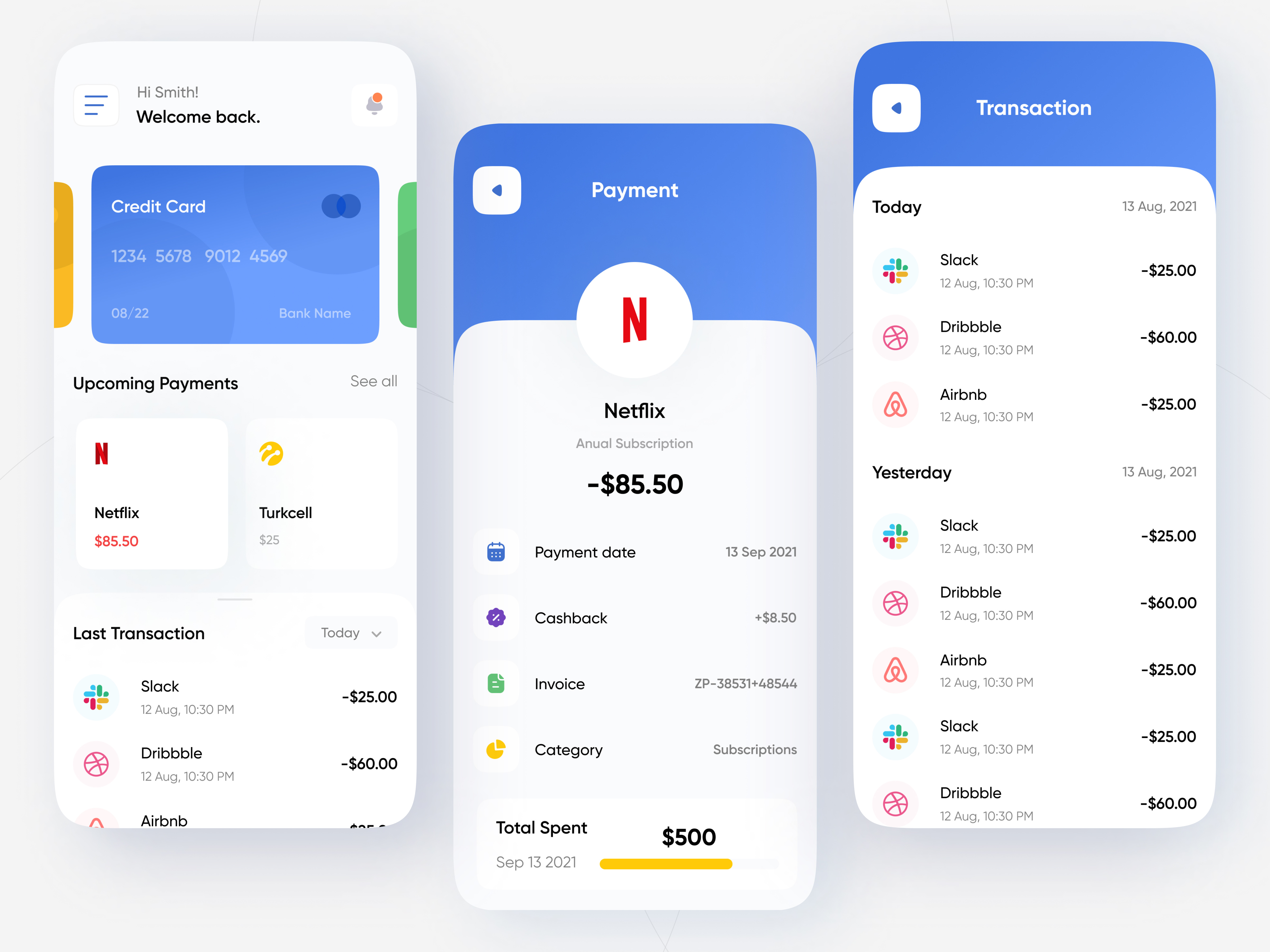 Example of Minimal Mobile App Design Service