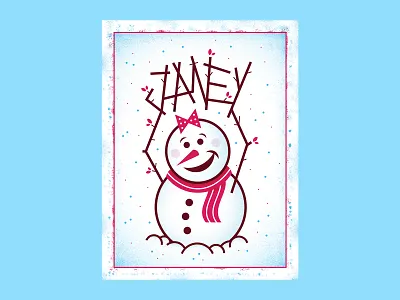 Janey design graphic illustration poster type typography vector