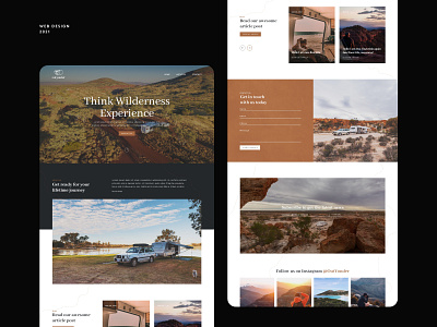 Wander Web Design australia caravan design homepage place trip ui vacation wander web web design website yonder