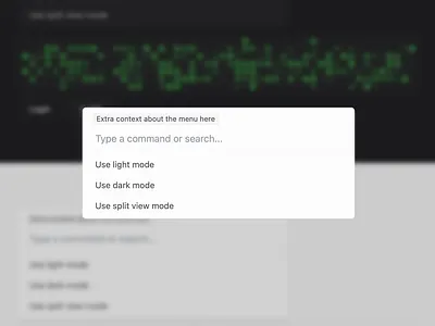 Command Palette Prototype branding design software ui