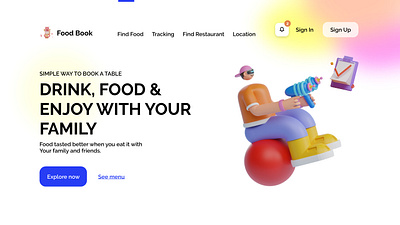 FoodBook 3d animation branding graphic design logo motion graphics ui