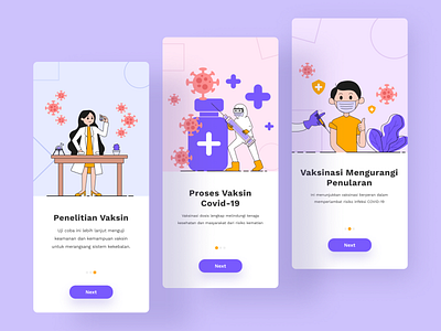 Vaccination - On Boarding covid 19 design figma figmadesign illustration onboarding splashscreen ui uiux vaccination