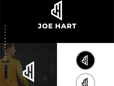 JH Initial Logo Design branding design goalkeeperlogo graphic design initial initiallogo joehart logo logotype monogram symbol vector