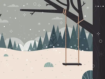 Knot aftereffects animación animation design forest fun illustration illustrator knot snow tree winter