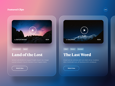 Website Cards cards color space ui ux website