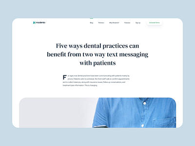 Patient communication platform animation article blog dental clinic dentists design healthcare landing page medicine mentalstack product design scroll uiux user interface website