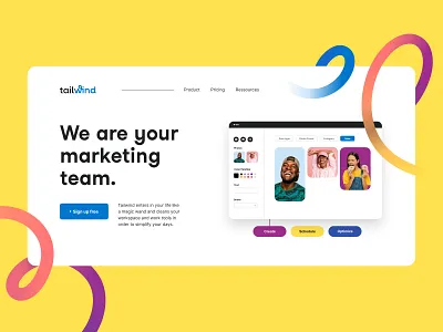 Tailwind Home Page agency art direction branding colors dashboard design desktop gradient hero identity landing logo marketing shapes ui ux vector web webdesign website