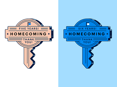 Opendoor Homecoming Work Anniversaries brand design branding fintech illustration illustrator internal communications key lockup logo oakland real estate san francisco vintage