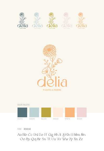 delia delia florist flower flower specialist logo