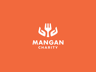 Mangan Charity Logo Design branding charity logo charity logo design eat charity food food charity food logo food logo design helping hand logo helping logo logo logo design