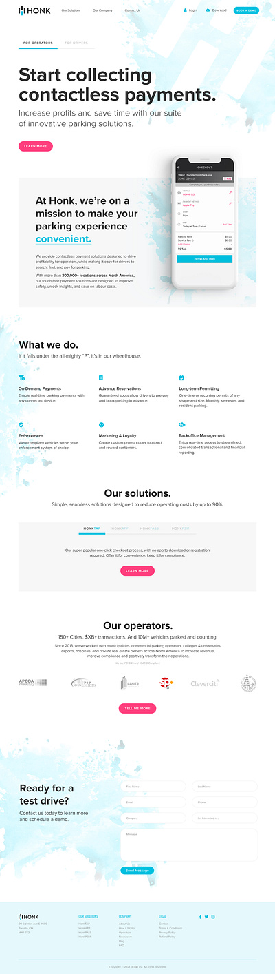 Honk Mobile tech company web design website design