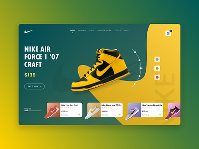 Nike Web Page Concept Design addidas brand new branding clothes online store design graphic design landing page nike nike web page concept redesign shoes online shop shopping store ui ux web web design