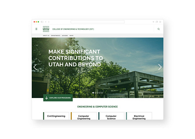UVU Redesign Concept design ui uvu web design