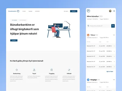 Búnaðarbankinn branding design ui ux design ui deisgn webdesign