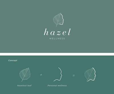 Logo Hazel branding hazel hazelnut leaf logo