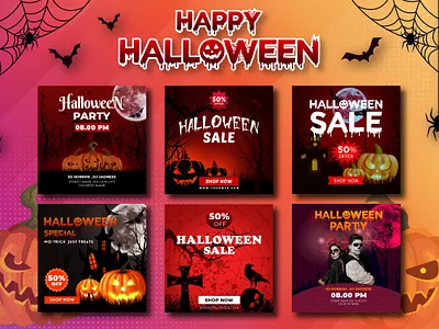 Social media ad design | Happy Halloween Party ads ads banner banner design google ads graphic design halloween halloween party halloween svg happy halloween instagram post post pumpkin social social ads banner social media spooky svg banner