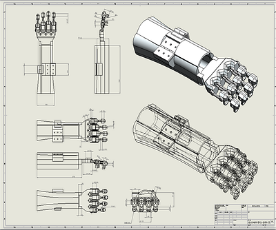 Current Specifications of Exo-Skeleton Arm 3d cad product design robotics solidworks