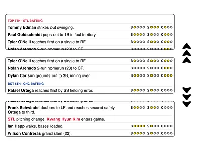 Component Overview - At-bat log design ui ux