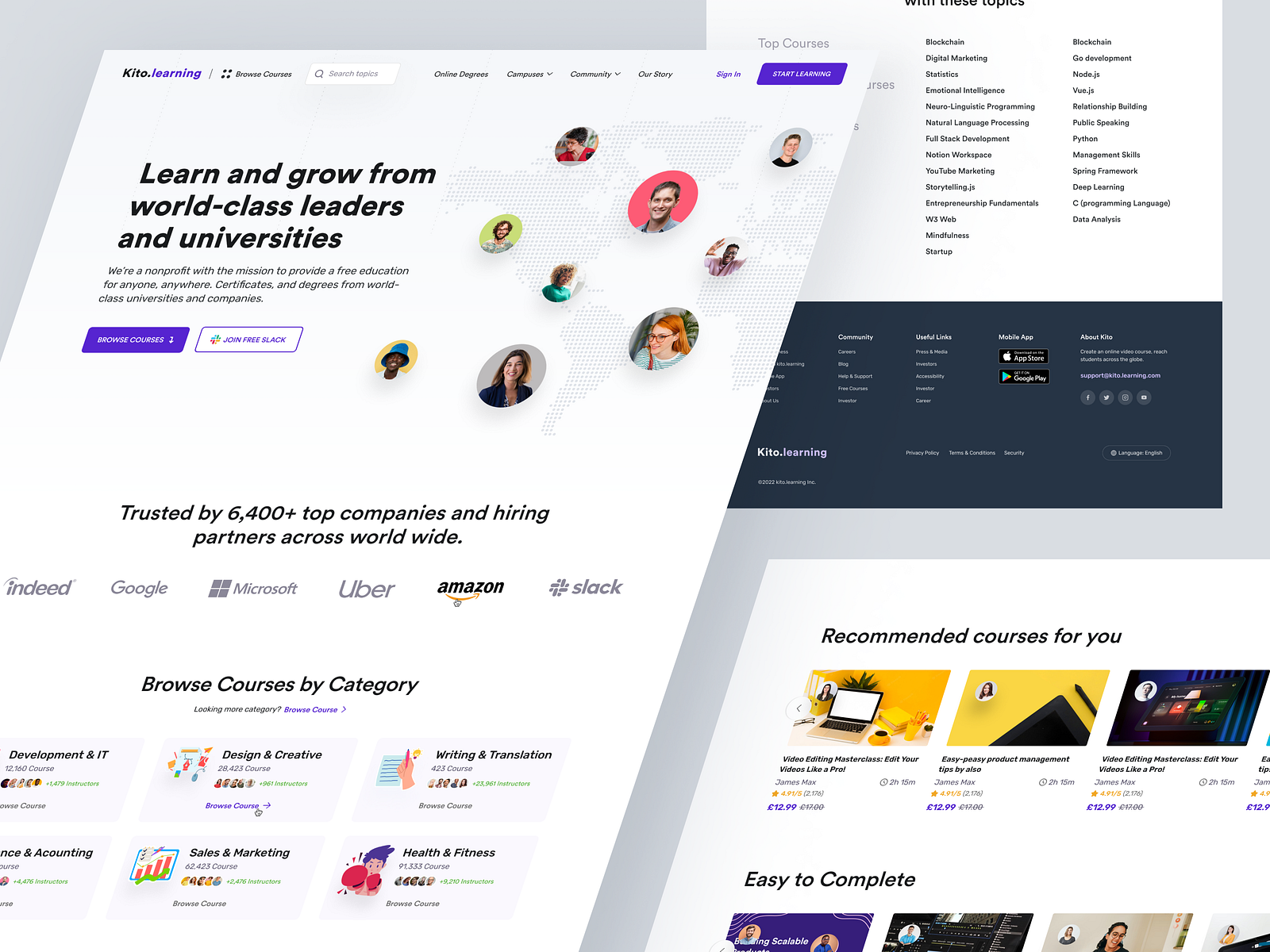 Learner Website Design - Kito.learning by Moslim Uddin on Dribbble