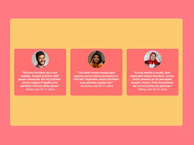Daily UI 039 - Testimonials branding dailyui dailyuichallenge design framer testimonials ux