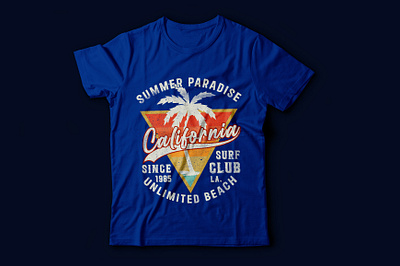 Summer paradise t shirt design vector