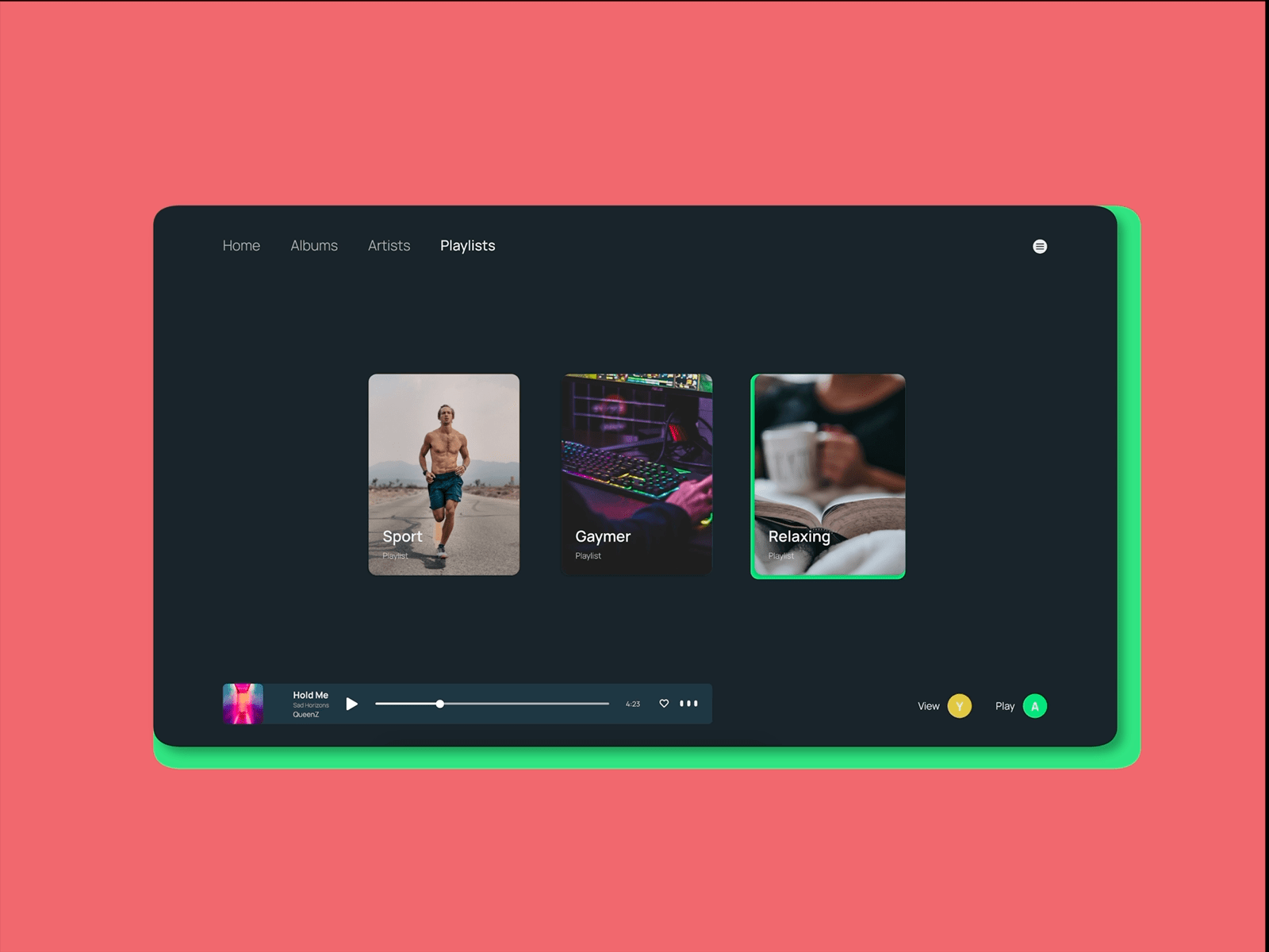 Music App animation ui