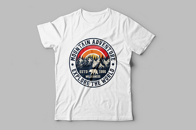 Mountain adventure t shirt design wilderness