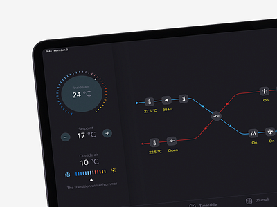 Ventilation system for stadium iPad App UX UI Design app app design apple black dark design graphicdesign icon icons interface ipad ipadpro stadium ui uiux ux uxui ventilation