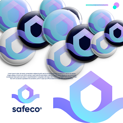 Safeco branding design gradient illustration logo logo design logodesign modern technology ui
