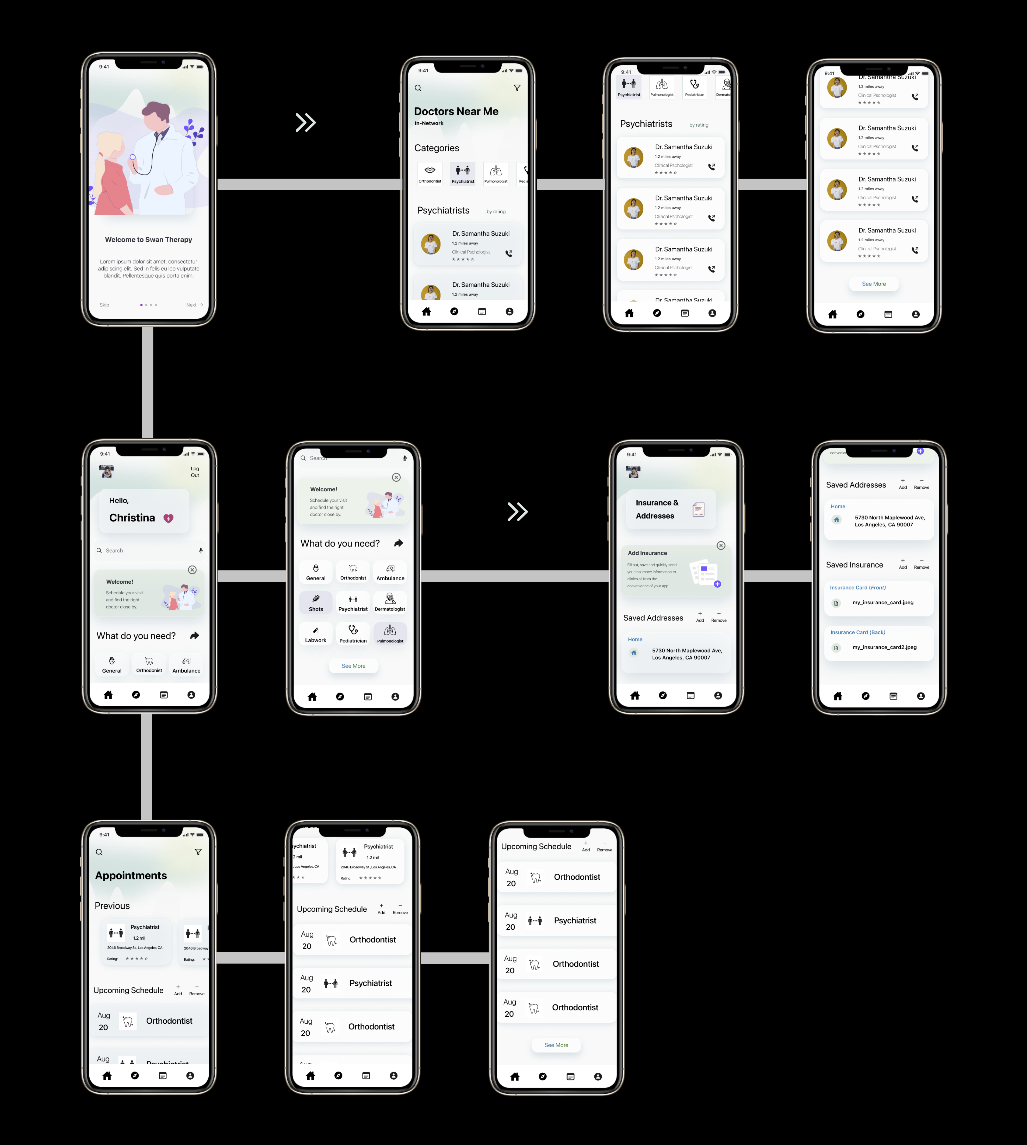 Example of Swan Therapy (Medical App) / Part 1