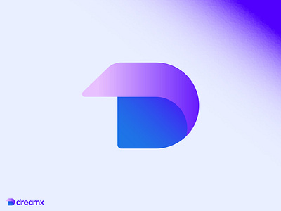 Dreamx blue brand branding business card d logo dream futuristic identity logo logofolio logomark metaverse minimal post sleep startup symbol trendy visual identity web 3